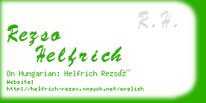 rezso helfrich business card